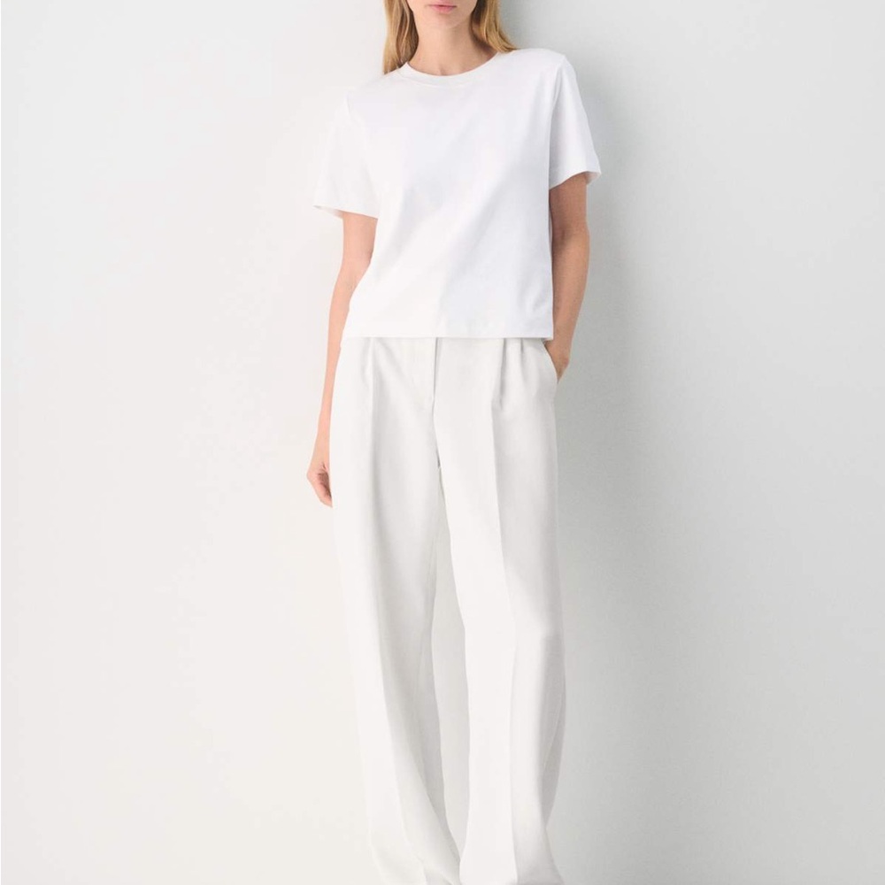 Aritzia Wilfred Effortless Pant Crepette in Light Birch